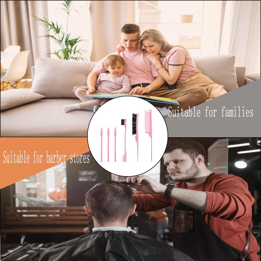 Set complet de 6 pièces pour les passionnés de coiffure : brosses et peignes pour un style impeccable – Image 5