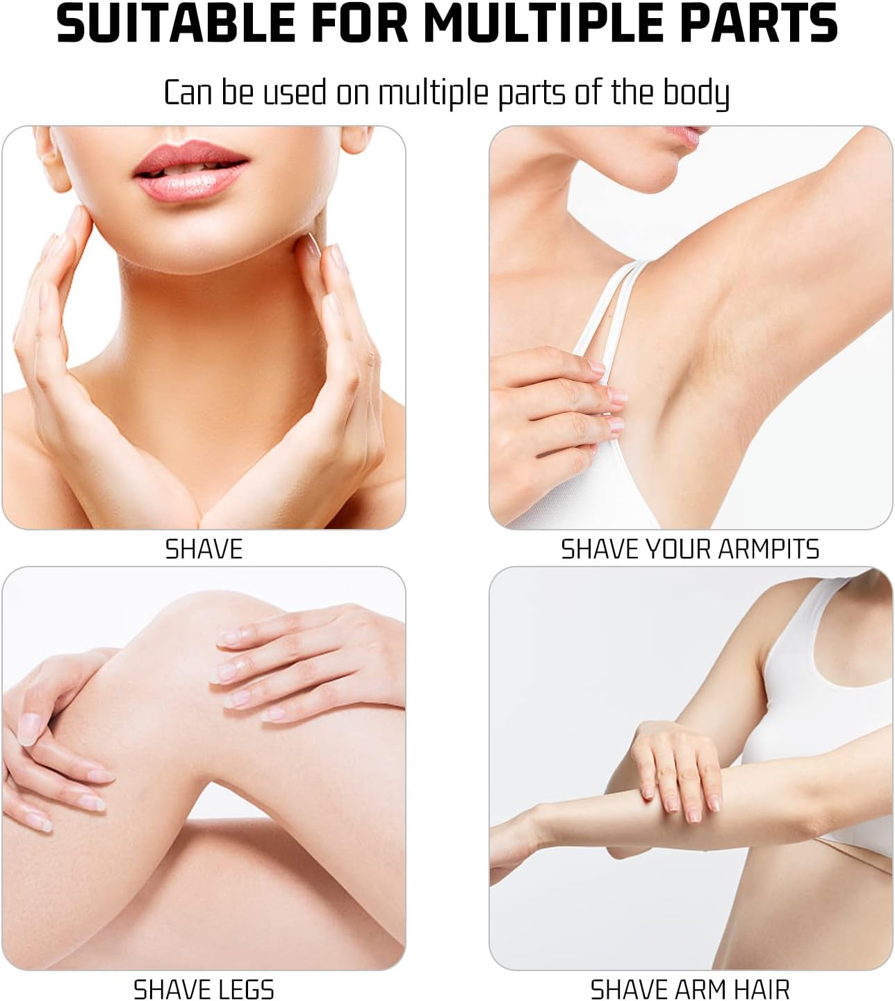 Épilateur facial : 4 têtes de rechange et 2 brosses de nettoyage pour femmes Un outil de remplacement idéal pour des lèvres, menton et joues impeccables – Image 5