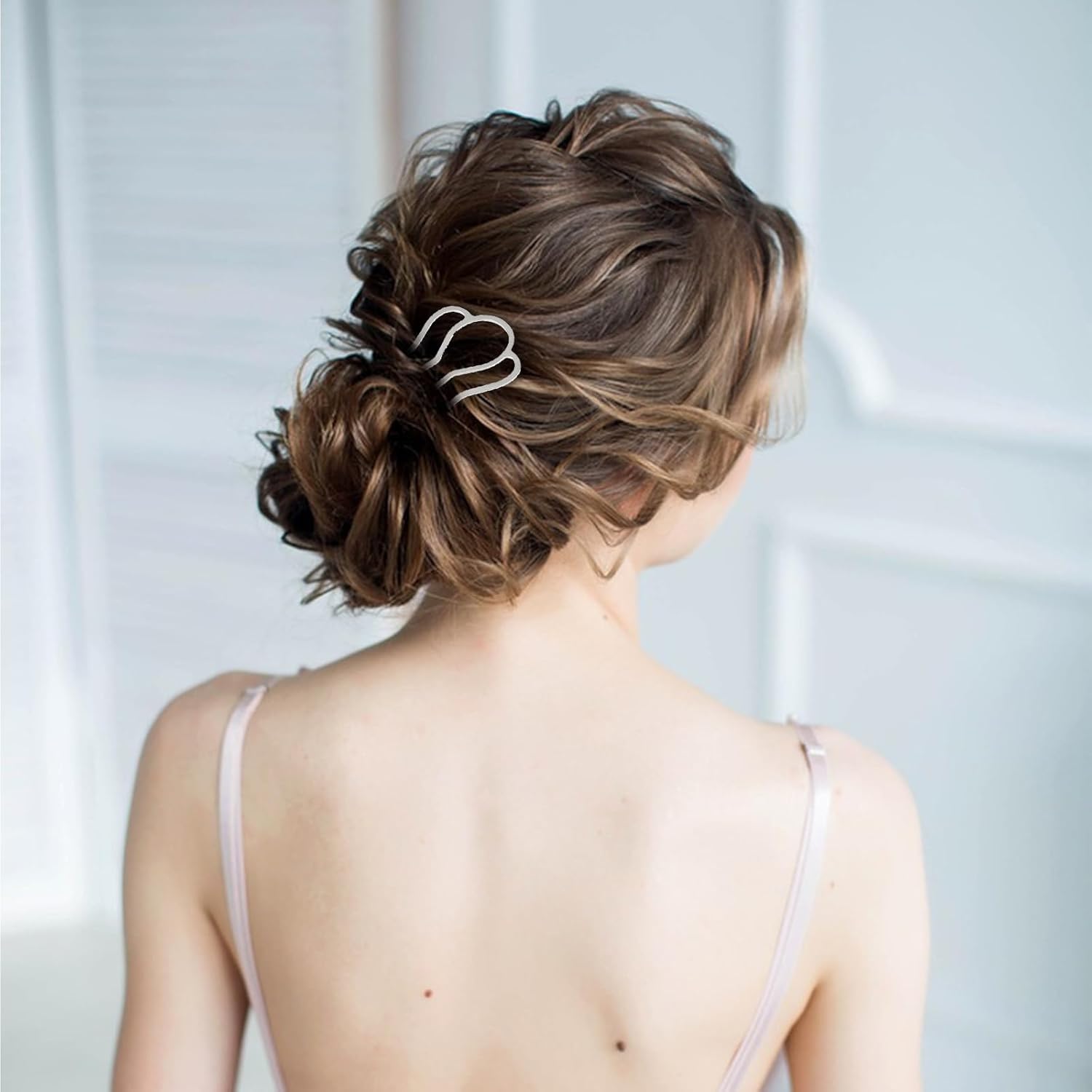 Fourchettes à cheveux en métal : lot de 8 peignes latéraux pour un chignon élégant et sécurisé – Image 6