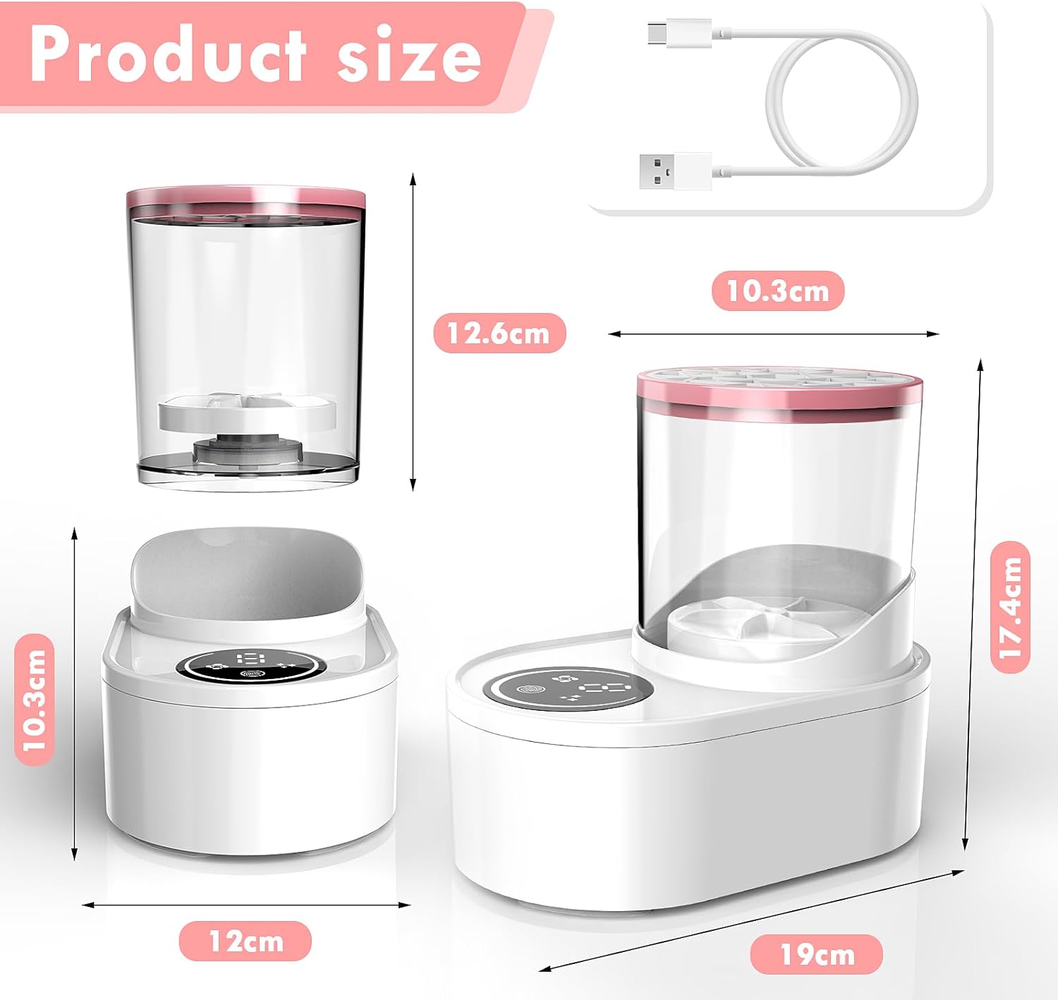 Nettoyeur de pinceaux de maquillage 2 en 1 : un nettoyage automatique pour les passionnées de beauté – Image 2