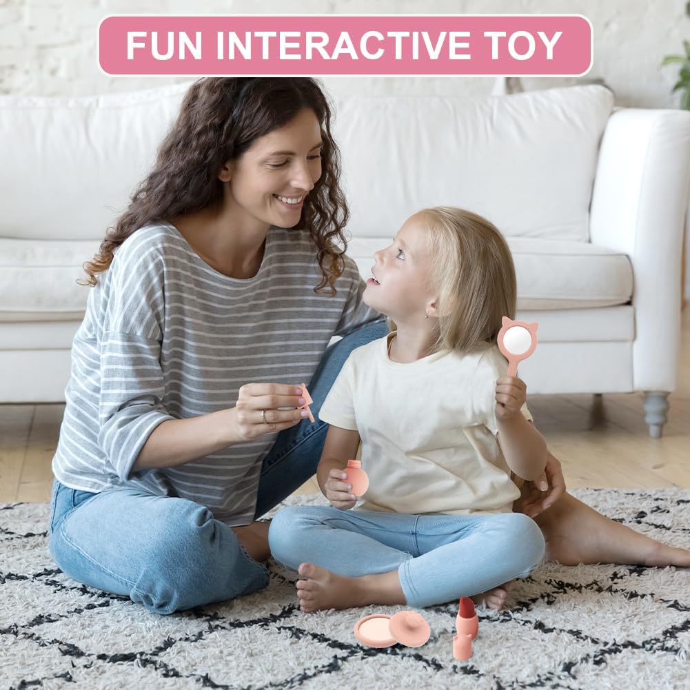 Jouets de maquillage en silicone : un ensemble royal pour les petites princesses en herbe Offrez à votre fille un moment ludique et créatif avec cet ensemble de maquillage, idéal pour les anniversaires et Noël – Image 6