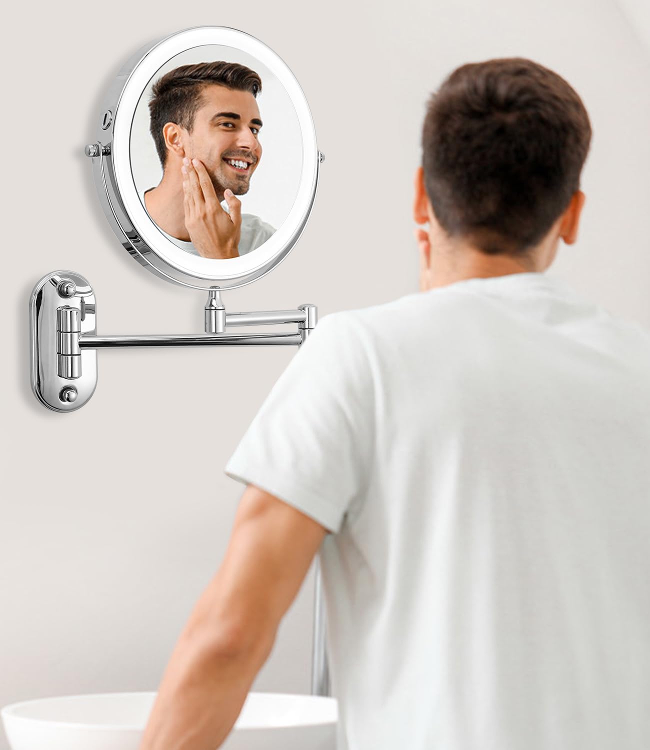Miroir de maquillage mural éclairé : le compagnon idéal pour un maquillage parfait à la maison ou à l'hôtel – Image 7