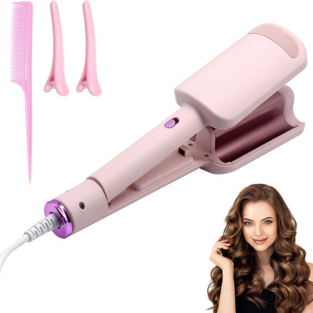 Fer à onduler en céramique 32 mm : l'allié idéal pour des boucles glamour et durables Pour toutes les amatrices de coiffure, créez facilement des ondulations élégantes et personnalisées grâce à ses 4 températures réglables.