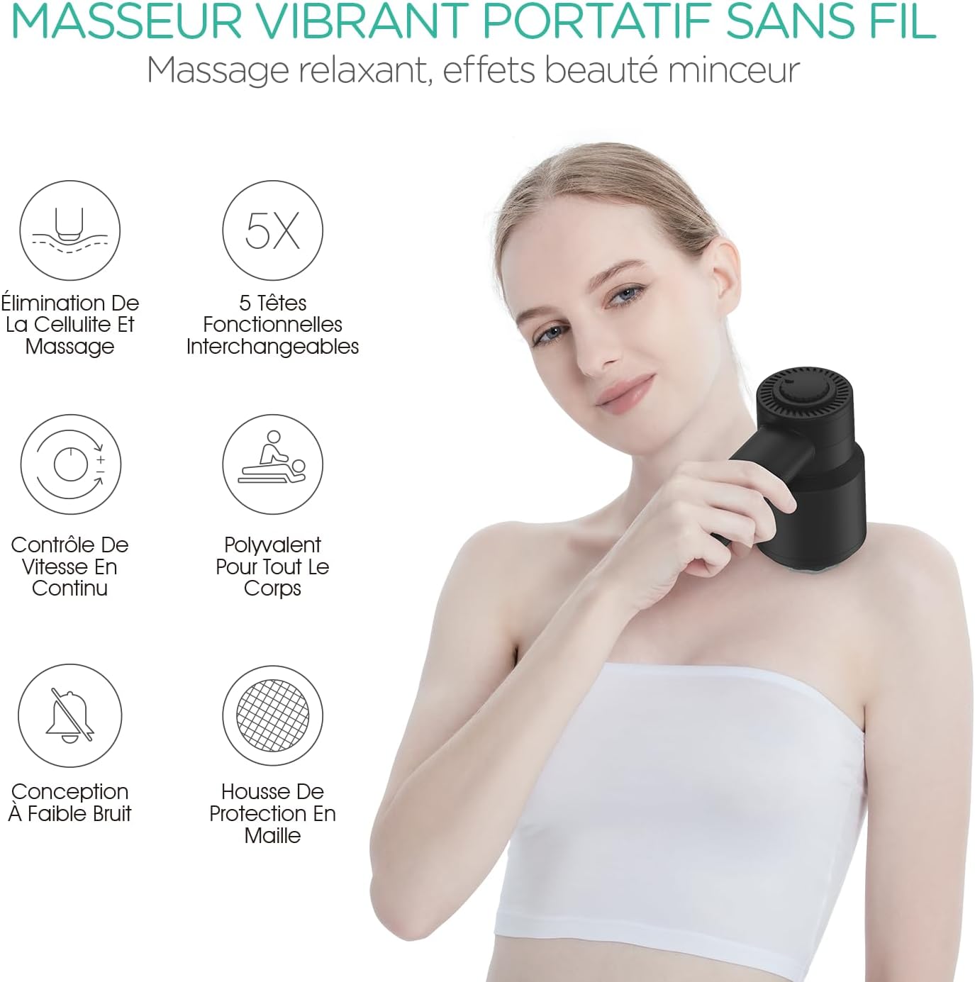 Masseur anti-cellulite pour un corps tonique : relaxez vos muscles et éliminez la cellulite avec notre appareil portable et rechargeable – Image 2