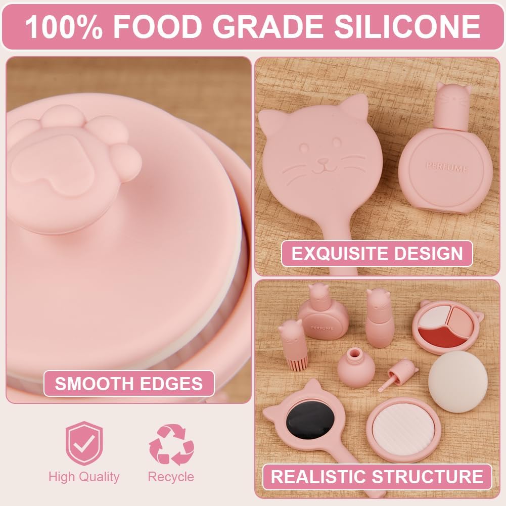 Jouets de maquillage en silicone : un ensemble royal pour les petites princesses en herbe Offrez à votre fille un moment ludique et créatif avec cet ensemble de maquillage, idéal pour les anniversaires et Noël – Image 4