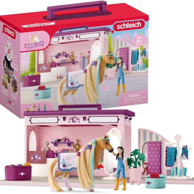 Coffret de beauté 18 pièces pour figurines chevaux : le cadeau idéal pour les enfants dès 5 ans