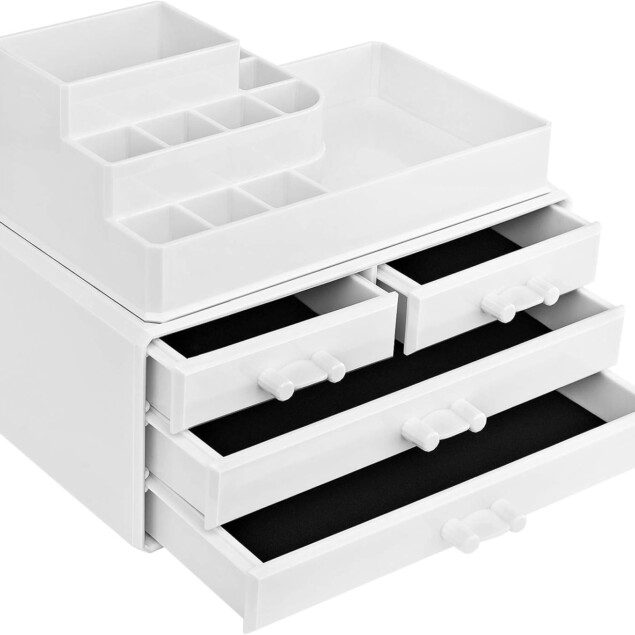 Organisateur de maquillage : le rangement parfait en acrylique pour coiffeuse, chambre et salle de bain