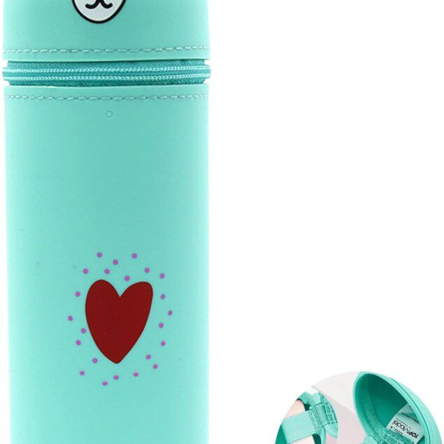 Trousse en silicone kawaii : l'étui 2 en 1 parfait pour les étudiants et les amoureux de la beauté