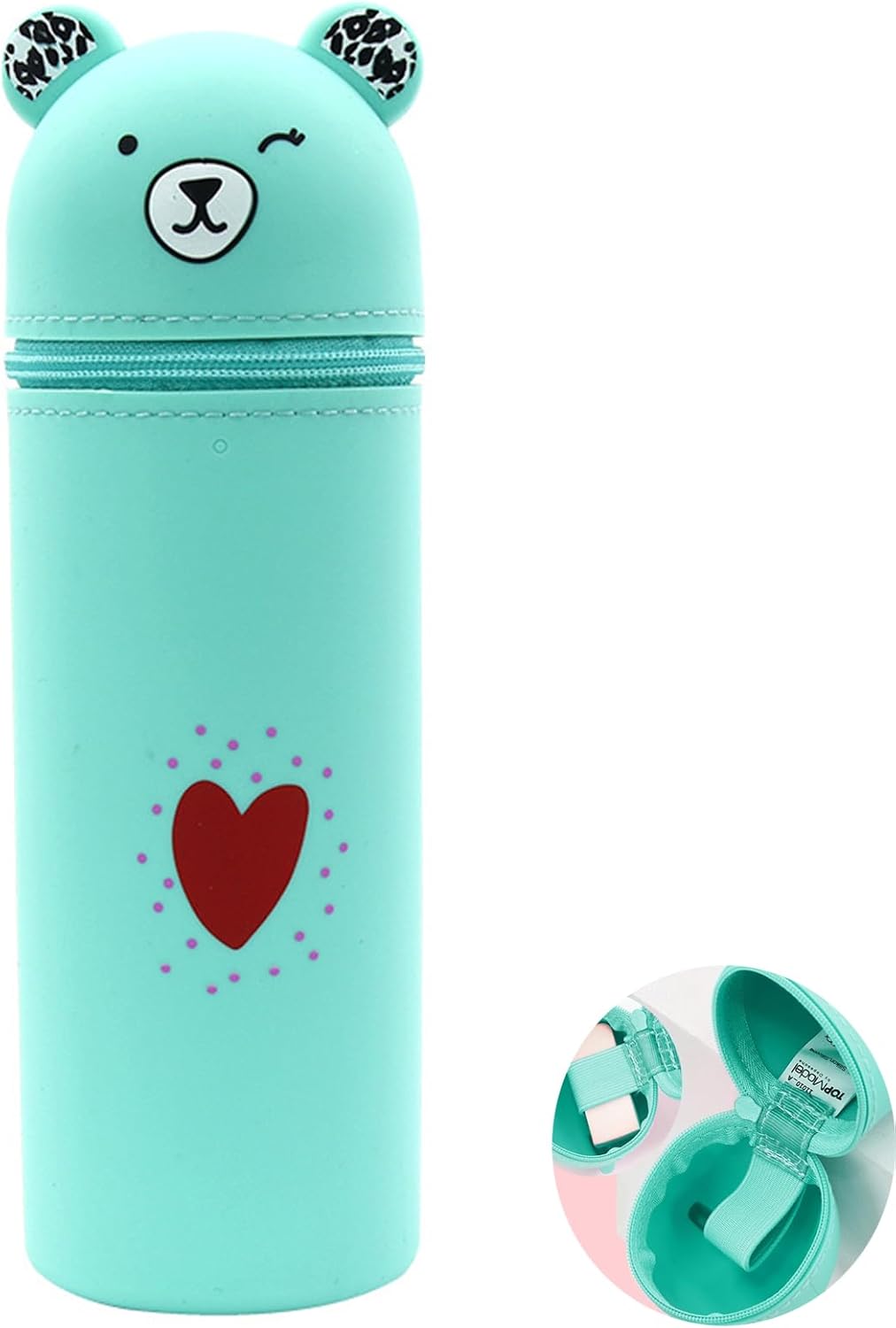 Trousse en silicone kawaii : l'étui 2 en 1 parfait pour les étudiants et les amoureux de la beauté