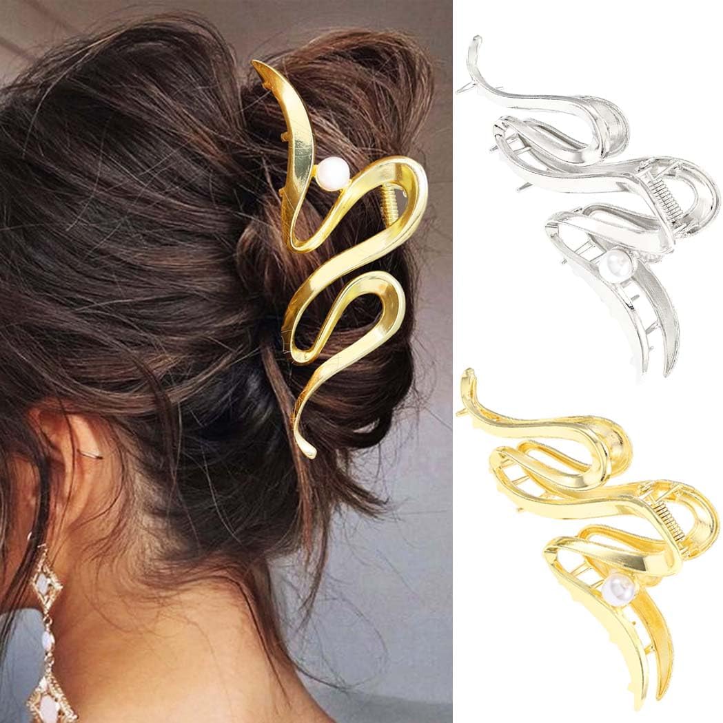 Pinces à cheveux en métal doré avec perles : le lot idéal pour sublimer votre coiffure