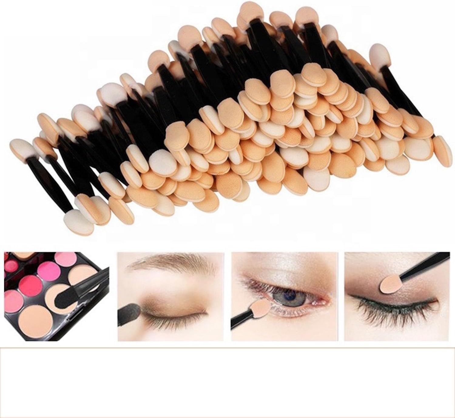 Applicateurs de fard à paupières jetables : 10 pièces élégantes pour un maquillage précis et impeccable – Image 3