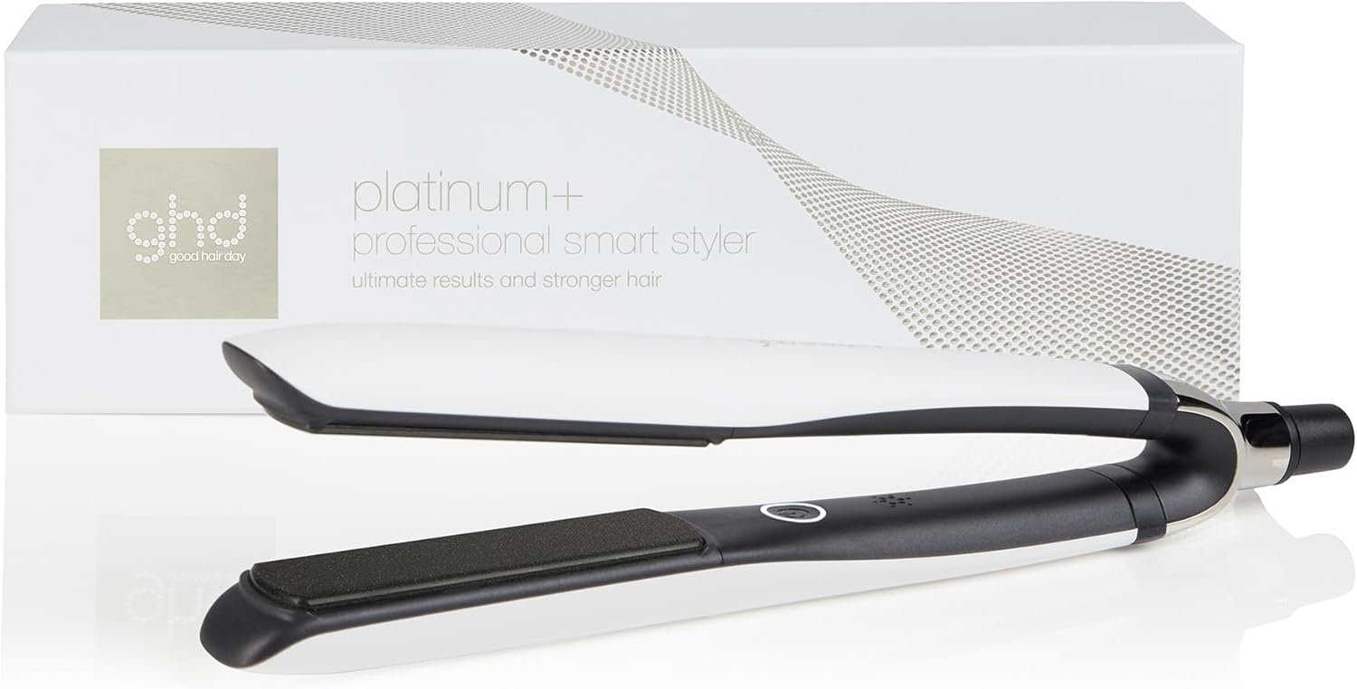 Lisseur ghd Platinum+ : un fer à lisser professionnel pour des cheveux 75% plus brillants et 70% plus forts Idéal pour les cheveux colorés et abîmés, s'adapte à vos besoins capillaires