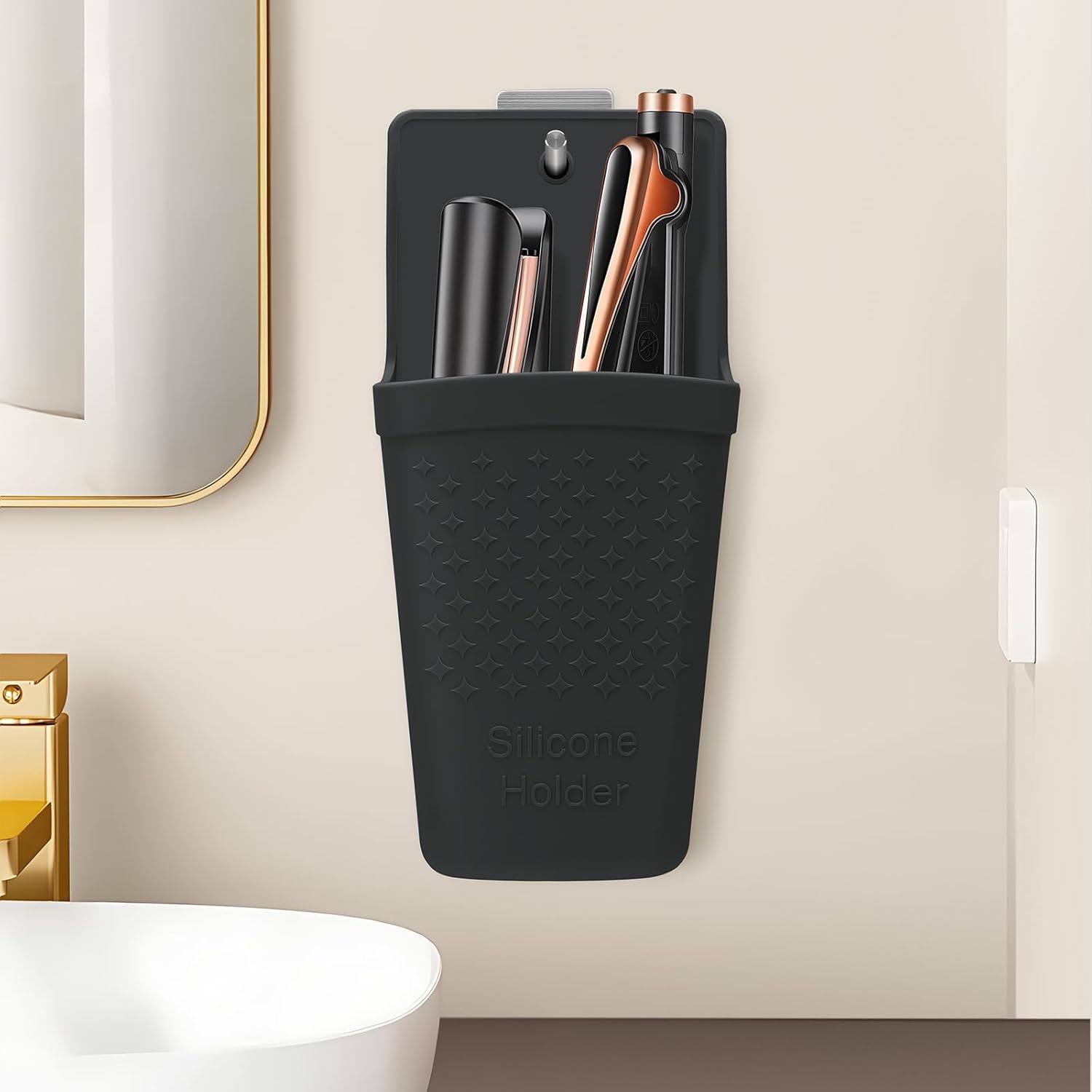 Support en silicone résistant à la chaleur : l'accessoire idéal pour coiffeuses professionnelles Optimisez votre espace de travail avec ce support pratique pour fers plats et fers à friser, alliant sécurité et élégance. – Image 6