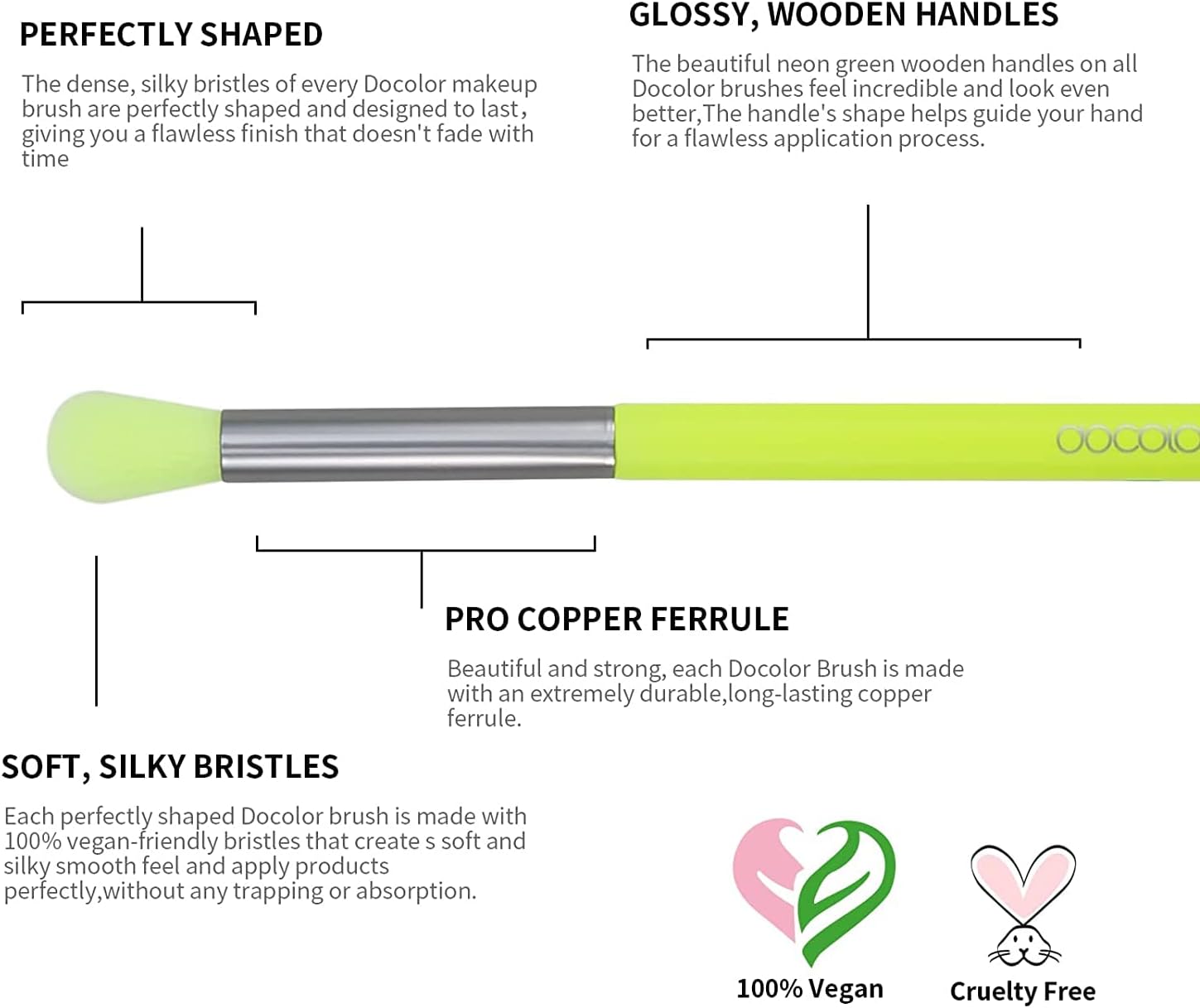 Pinceaux de maquillage yeux professionnels : le lot de 15 pinceaux néon pour un make-up éclatant et précis – Image 8
