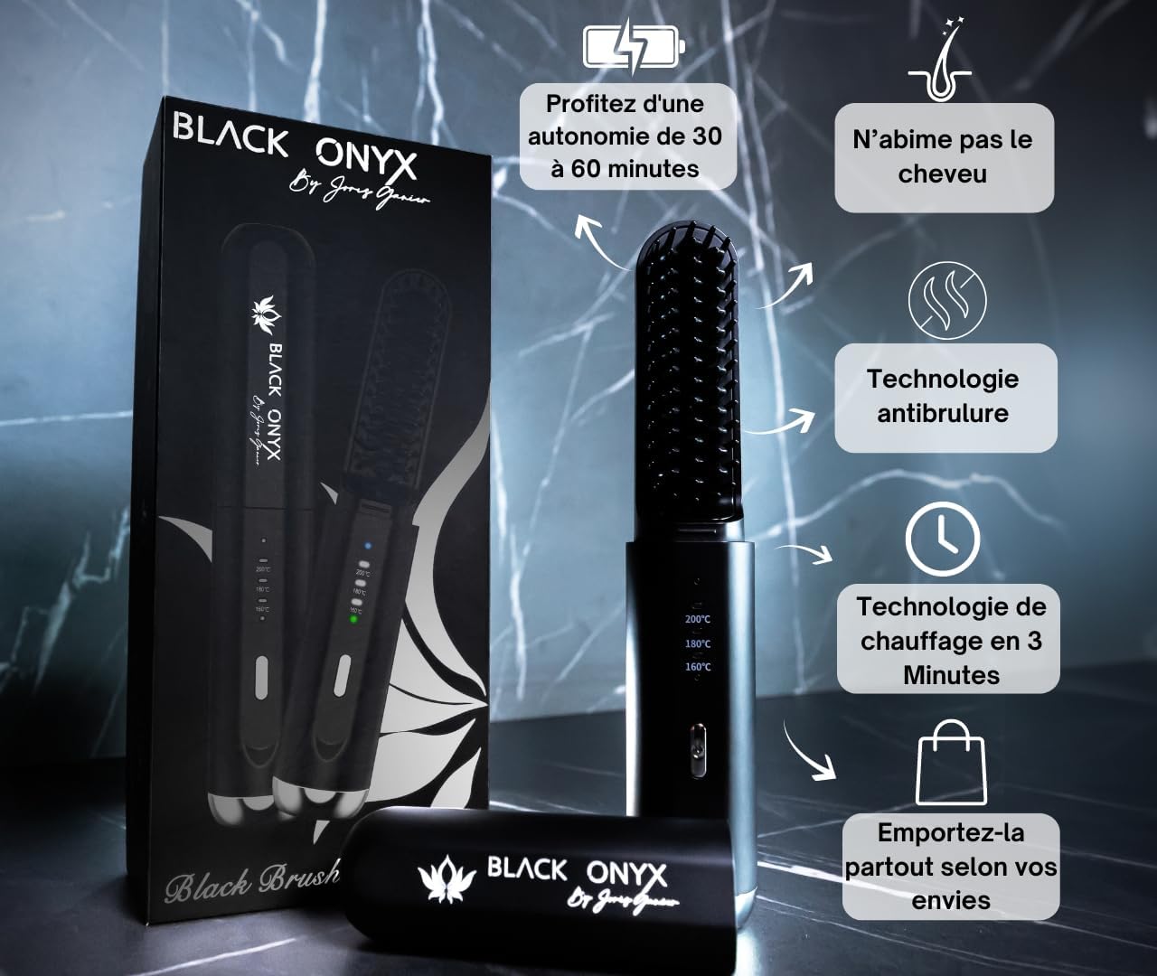 Brosse lissante portable : lisseur sans fil idéal pour cheveux fins en voyage – Image 2