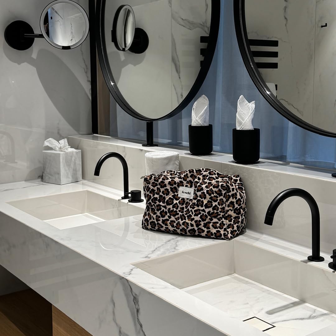 Trousse de beauté surdimensionnée pour les passionnées de soins : élégance léopard et grande capacité pour tous vos essentiels – Image 7