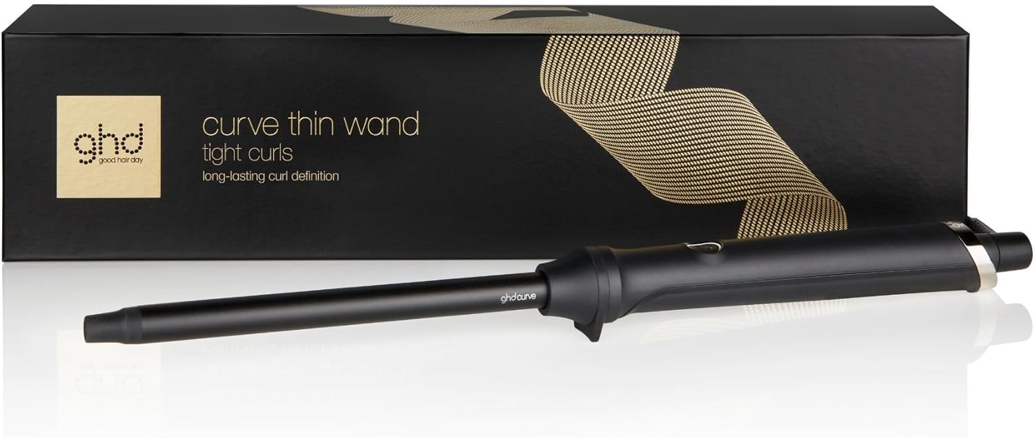 Boucleur ghd Thin Wand : créez des boucles serrées et définies en 3 secondes pour un maintien exceptionnel de 24H, idéal pour tous types de cheveux