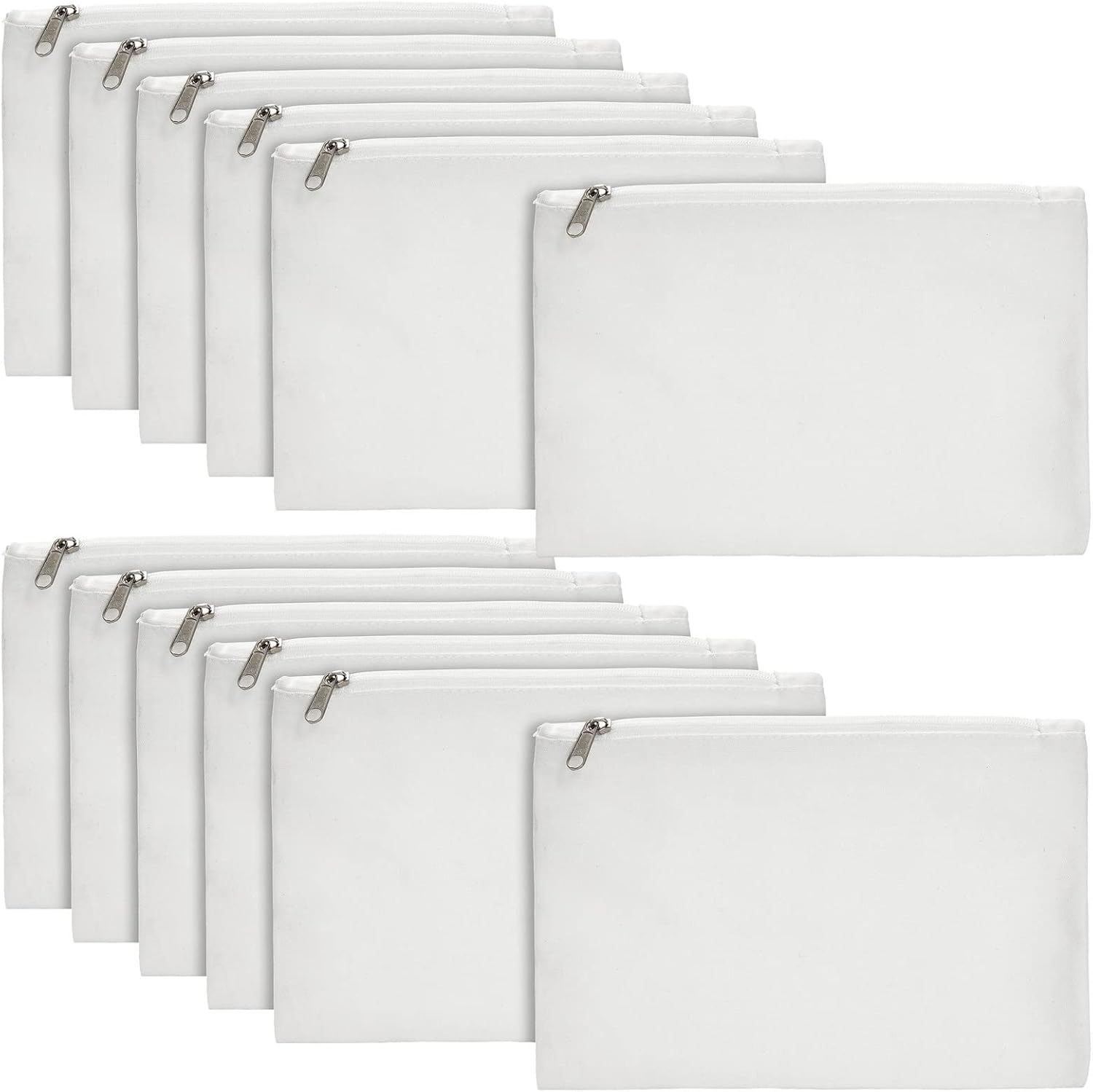 Trousse à maquillage en toile : lot de 12 pour ranger vos cosmétiques et accessoires avec élégance lors de vos voyages