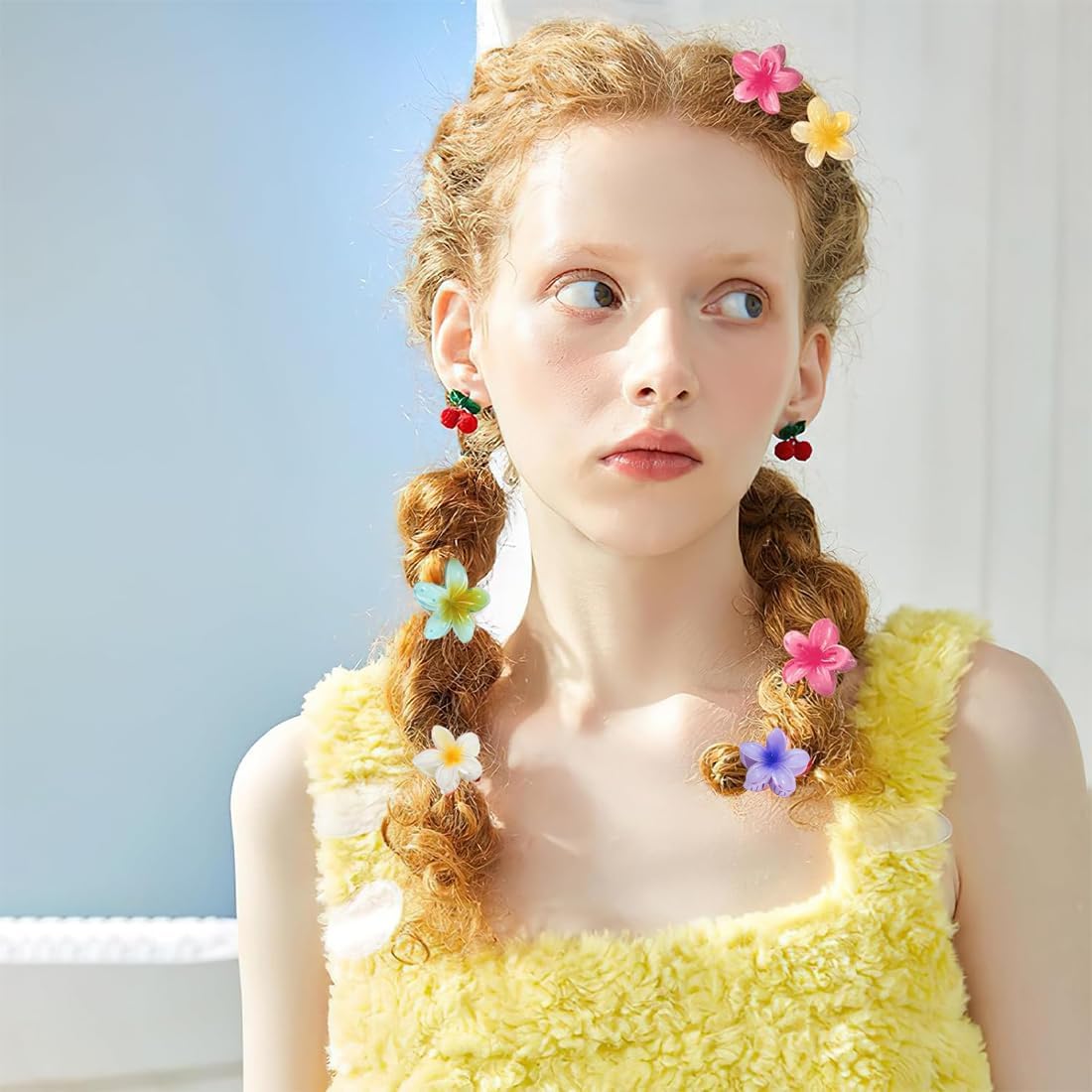 Mini pinces à cheveux antidérapantes en forme de fleur : 12 pièces pour les filles et les femmes élégantes Des accessoires solides pour sublimer vos coiffures au quotidien – Image 3