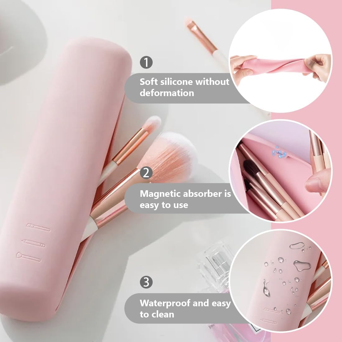 Grand porte-pinceaux de maquillage de voyage : l'accessoire tendance et pratique pour les passionnées de beauté – Image 3
