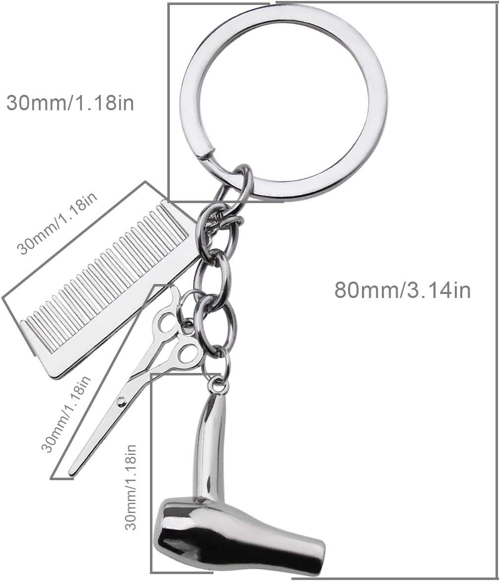 Outils essentiels pour coiffeurs : Set de 2 ciseaux et peigne en pendentif 3 en 1, idéal comme cadeau pour les professionnels des salons – Image 4