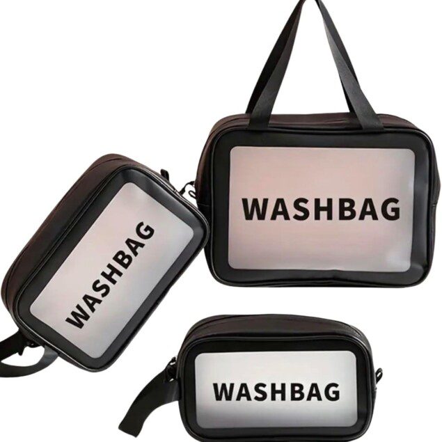 Trousse de toilette étanche pour les voyageurs : lot de 3 pochettes organisatrices pour un rangement élégant des cosmétiques et accessoires de beauté