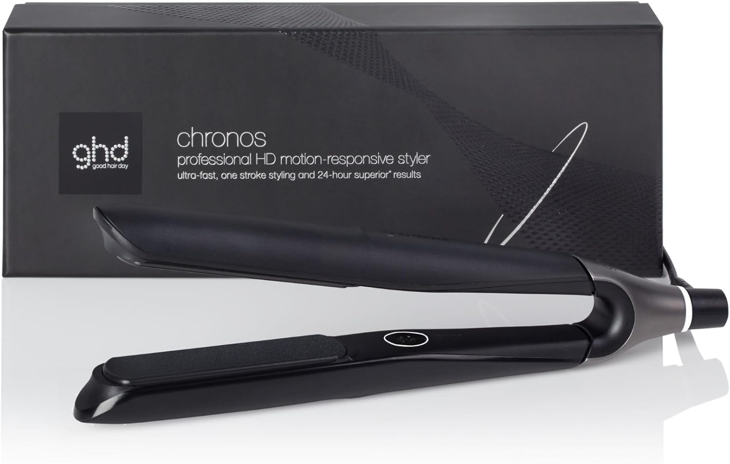 Lisseur ghd Chronos : pour des cheveux brillants et lisses en un temps record Coiffage 3x plus rapide, 2x moins de frisottis, idéal pour tous types de cheveux