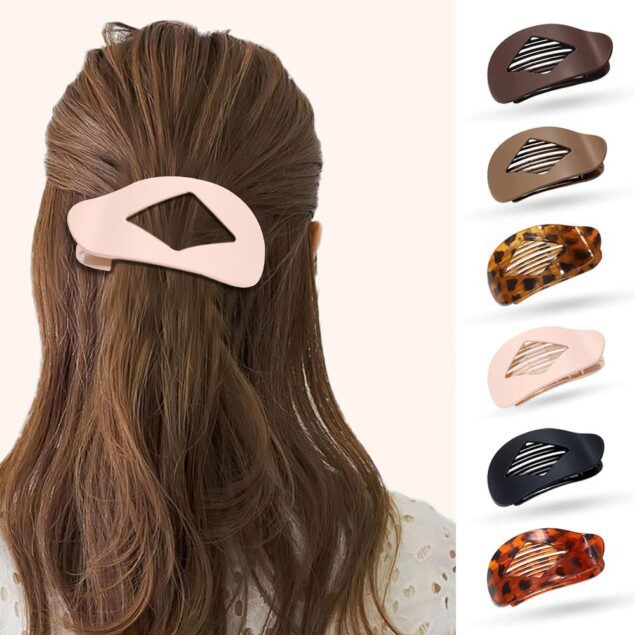 Pince à cheveux antidérapante pour femmes : élégance et maintien optimal avec ce lot de 6 clips griffes colorés