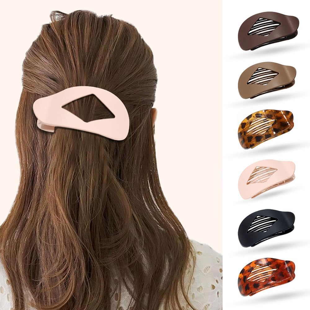 Pince à cheveux antidérapante pour femmes : élégance et maintien optimal avec ce lot de 6 clips griffes colorés