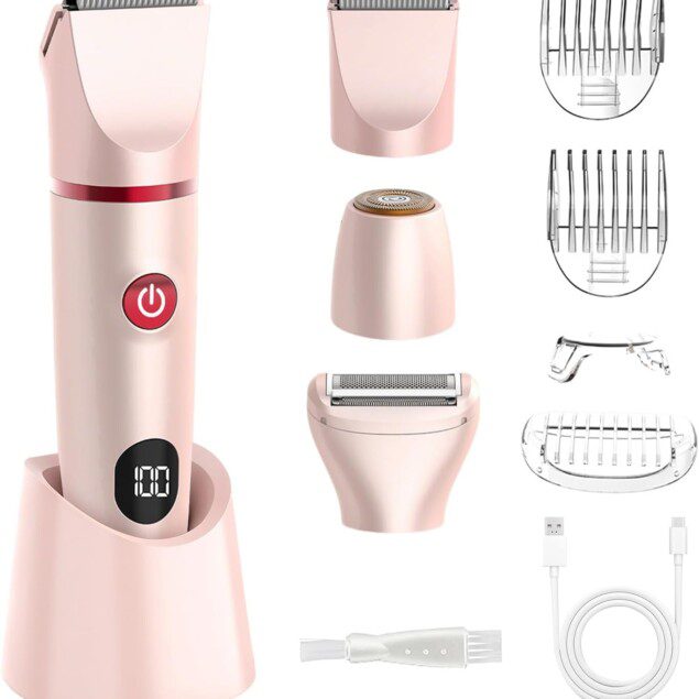 Rasoir électrique femme 3-en-1 : tondeuse intime et épilateur étanche pour une douceur inégalée
