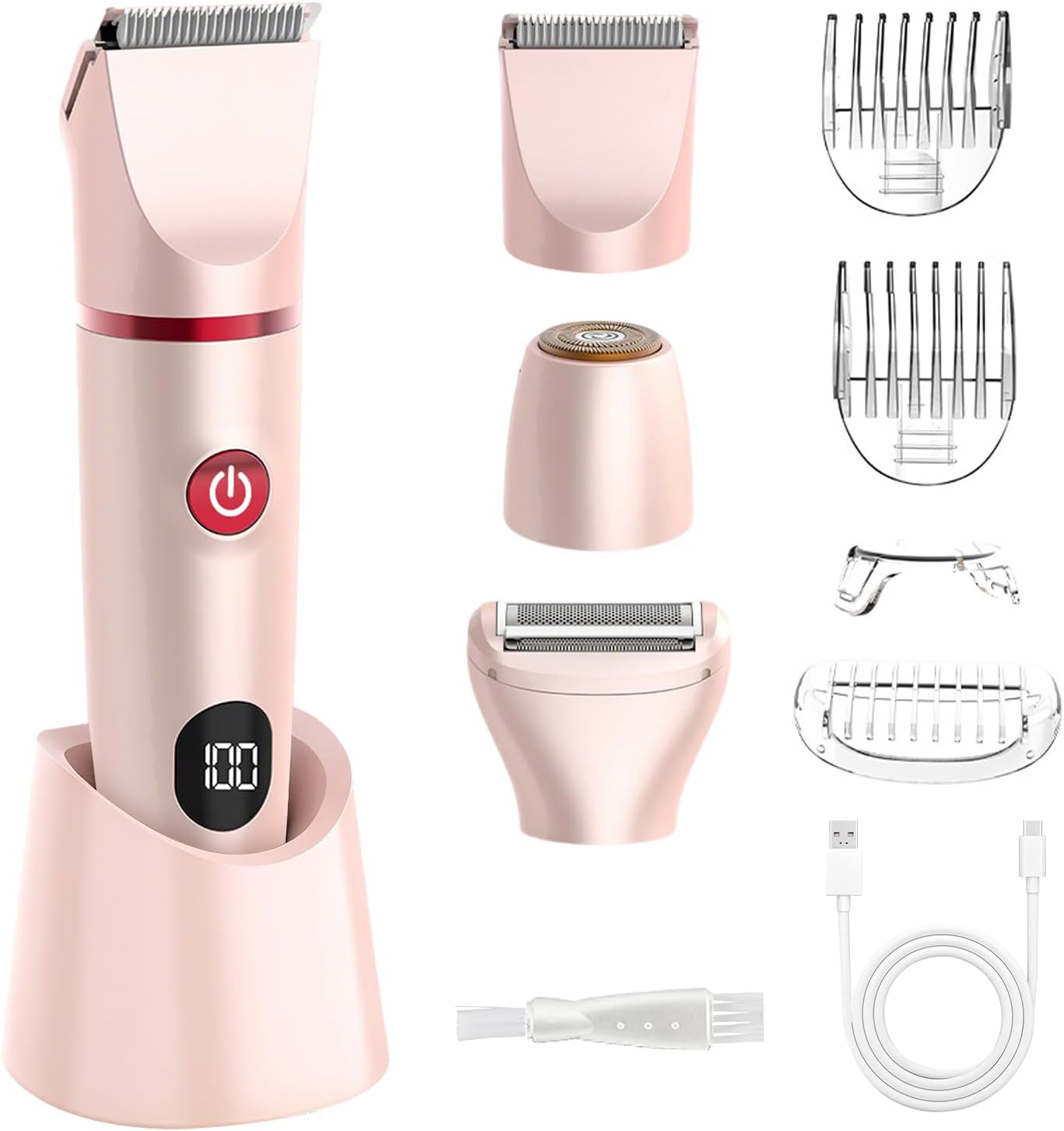 Rasoir électrique femme 3-en-1 : tondeuse intime et épilateur étanche pour une douceur inégalée