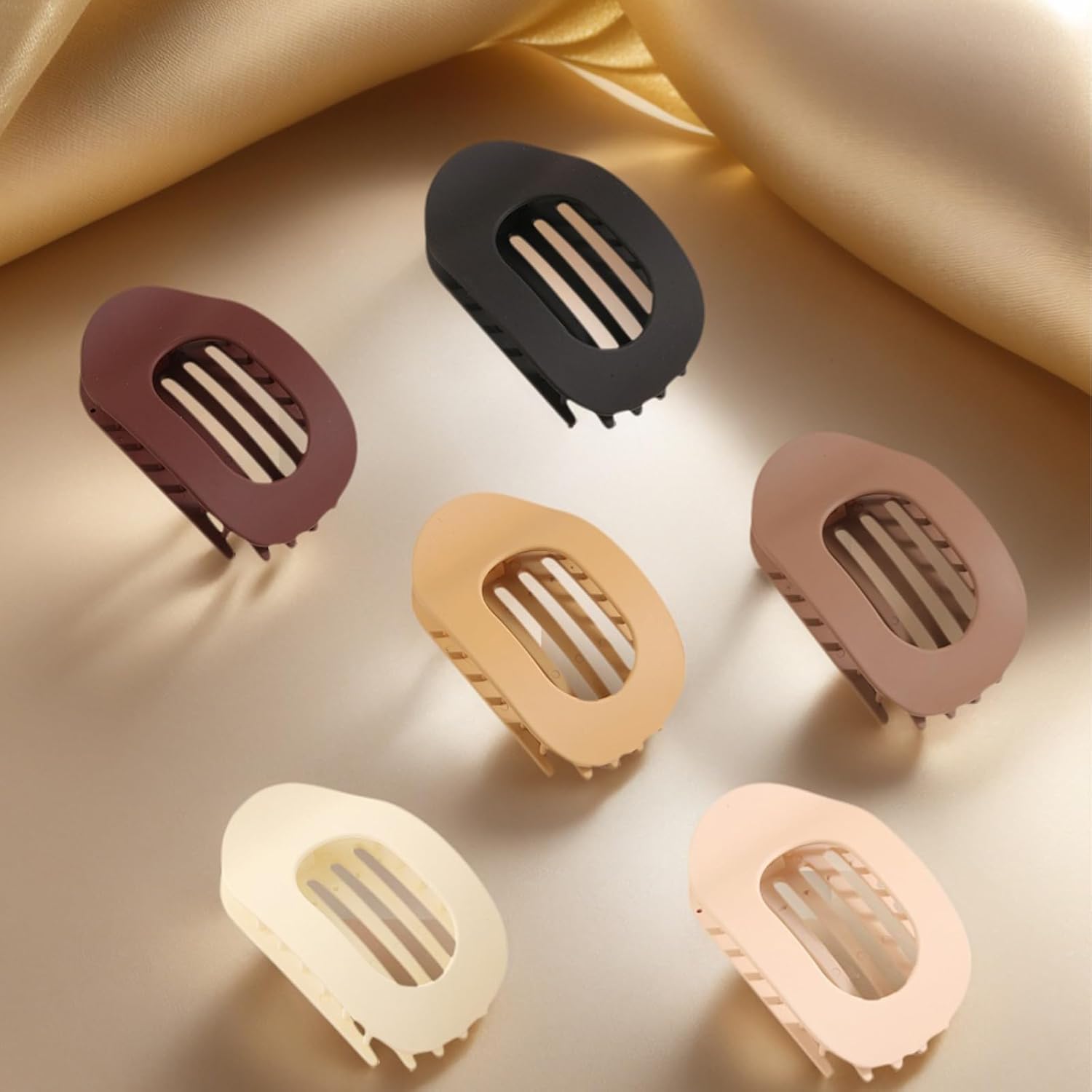 Pinces à cheveux plates : lot de 6 pinces ergonomiques pour femmes aux cheveux épais, fins ou bouclés Profitez d'une tenue solide et élégante grâce à leur grand bec de canard mat – Image 5