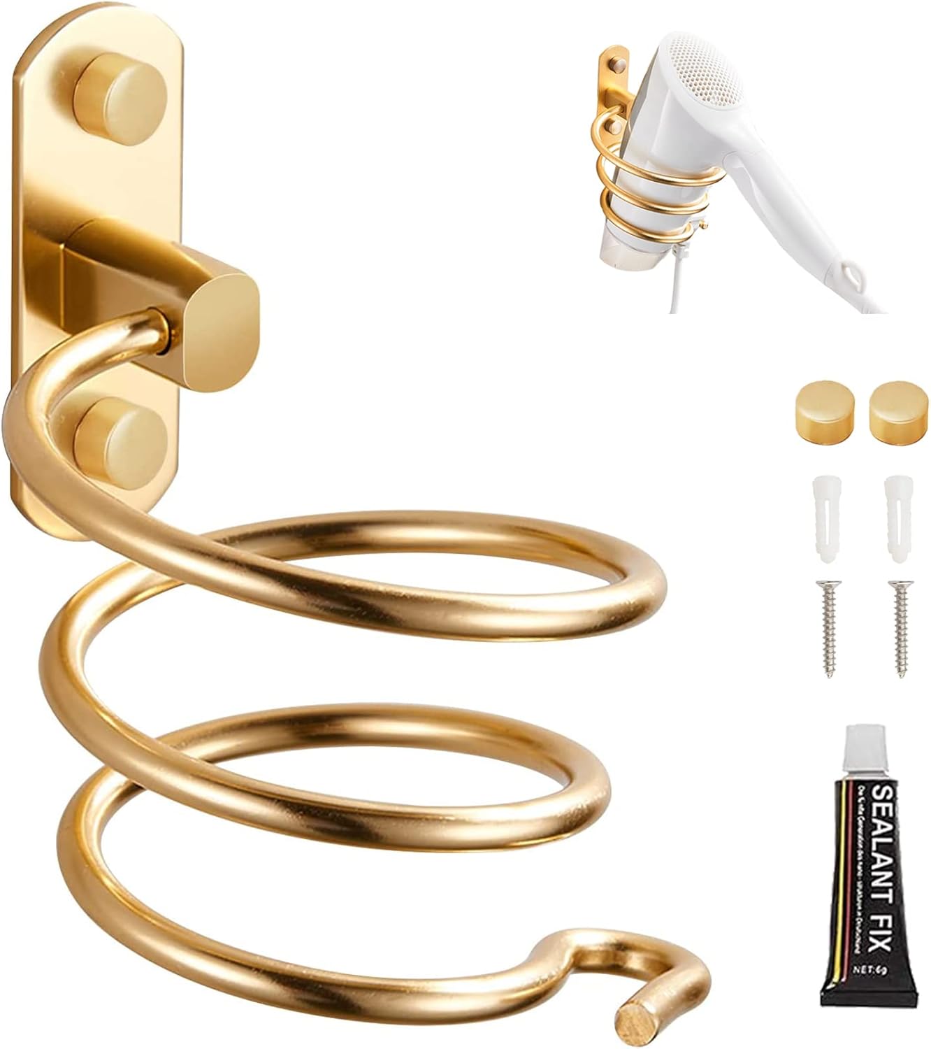 Support sèche cheveux mural : une solution élégante pour hôtels et salons de coiffure   Optimisez votre salle de bain avec un porte sèche cheveux en acier inoxydable, sans perçage, pour un gain de place et un style raffiné