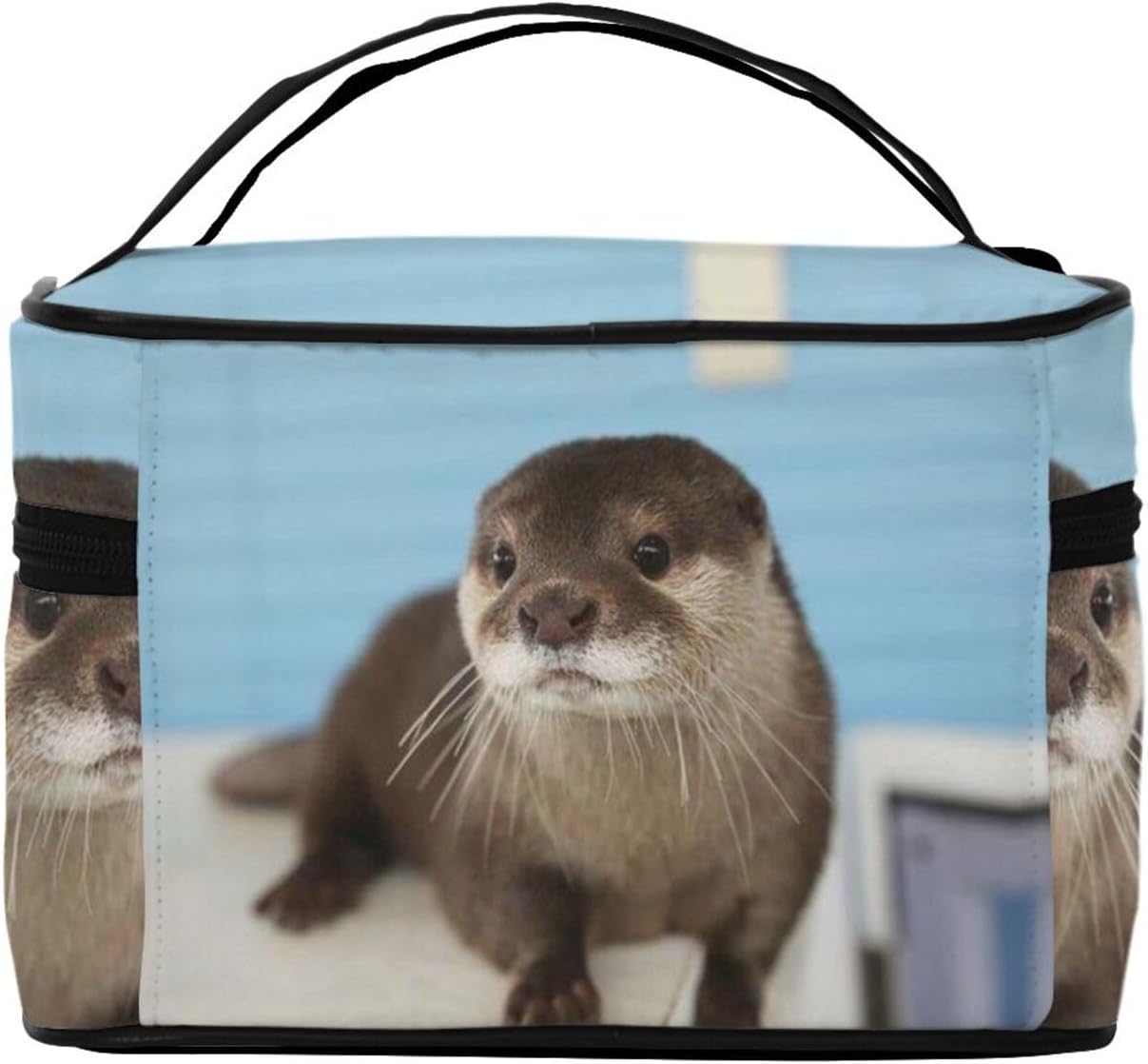 Grande trousse de toilette avec imprimé loutre mignonne : l'accessoire idéal pour les femmes élégantes en déplacement – Image 3