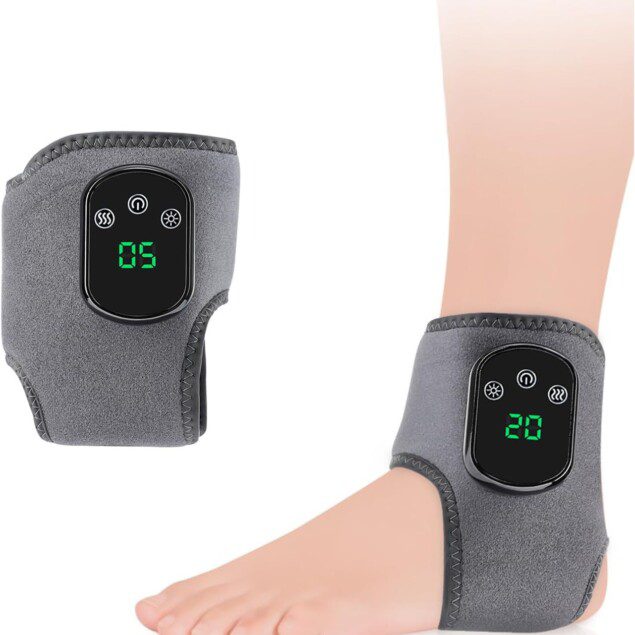 Appareil de massage 3-en-1 pour les pieds : soulagement et détente grâce à la thérapie par la chaleur infrarouge pour les chevilles