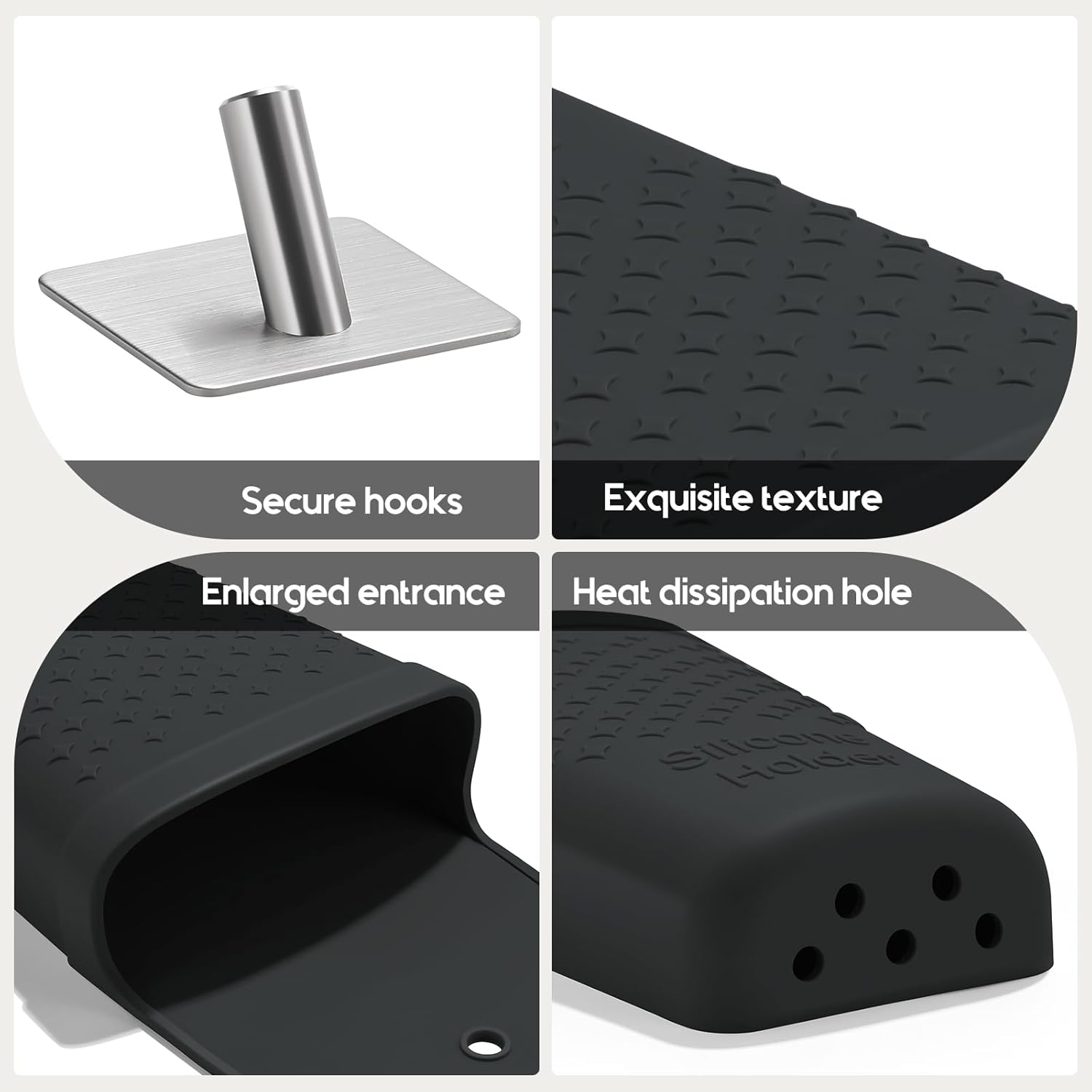 Support en silicone résistant à la chaleur : l'accessoire idéal pour coiffeuses professionnelles Optimisez votre espace de travail avec ce support pratique pour fers plats et fers à friser, alliant sécurité et élégance. – Image 5
