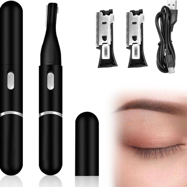 Tondeuse à sourcils électrique pour femmes : précision et douceur avec la technologie rotative à double lame
