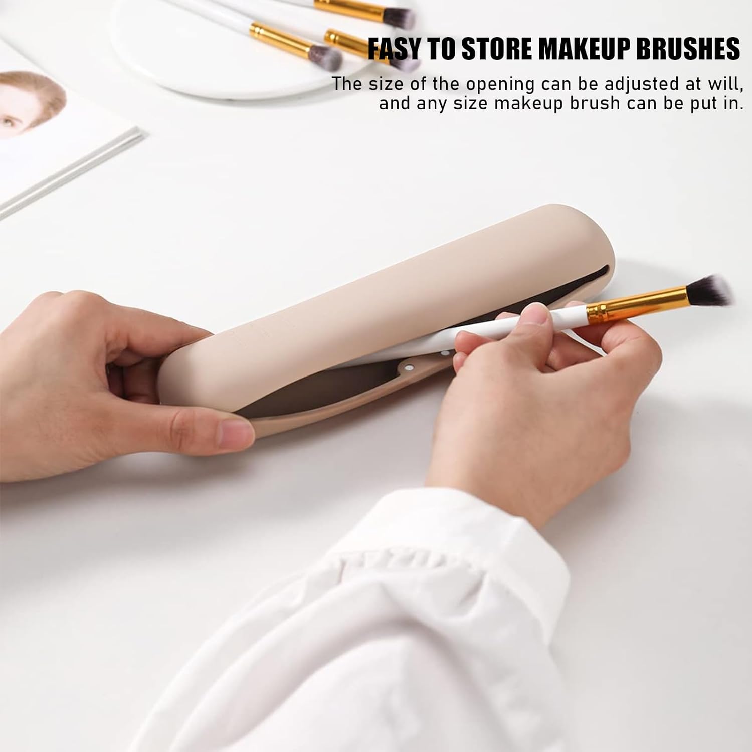 Étui à pinceau de maquillage en silicone : rangement pratique et élégant pour les passionnées de beauté en voyage – Image 5