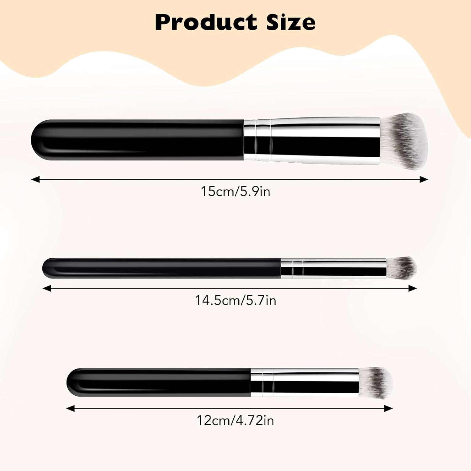 Pinceaux de maquillage professionnels pour un teint parfait : 3 pièces indispensables pour un fond de teint et un anticernes impeccables – Image 2