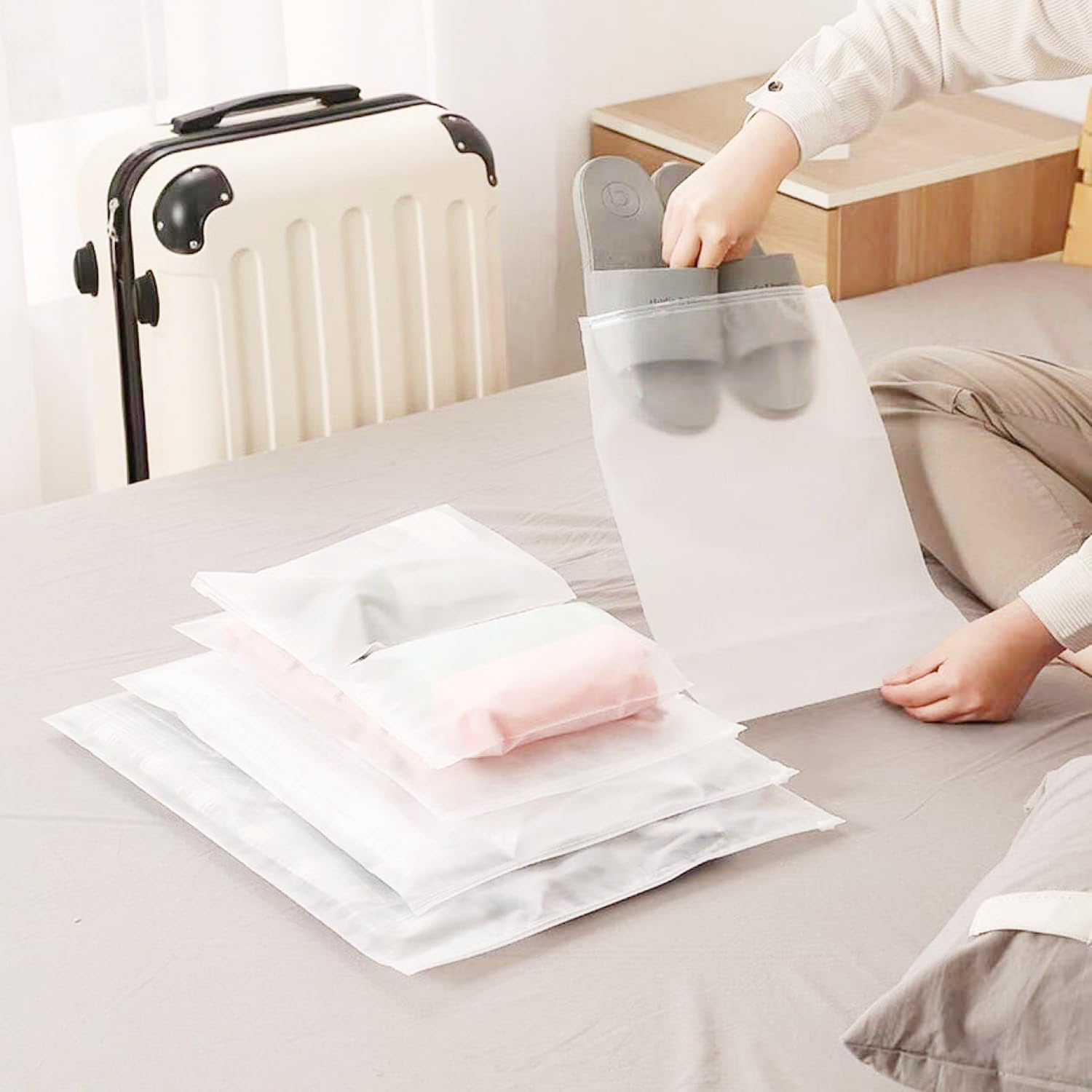 30 pièces pochette voyage : sachets plastiques zip étanches pour un rangement optimal de vos vêtements et accessoires – Image 5
