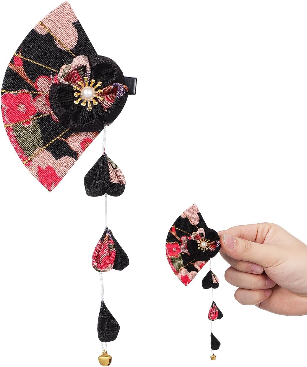 Épingle à cheveux fleur japonaise : accessoire rétro élégant pour femme en kimono