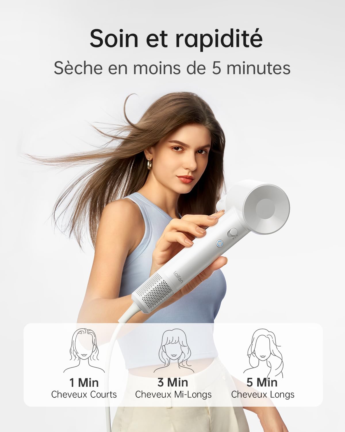 Sèche-cheveux Laifen SE Lite : le partenaire idéal pour des cheveux lisses ou bouclés, à la maison ou en voyage – Image 2