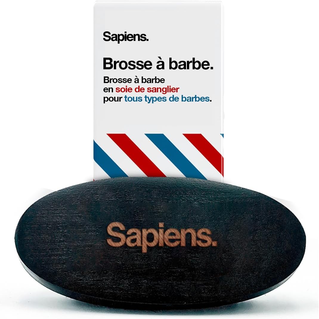 Brosse barbe homme : l'accessoire idéal pour discipliner et coiffer votre barbe et moustache Optimisée pour appliquer facilement l'huile à barbe, cette brosse en poil de sanglier au format de poche vous accompagne partout. – Image 6