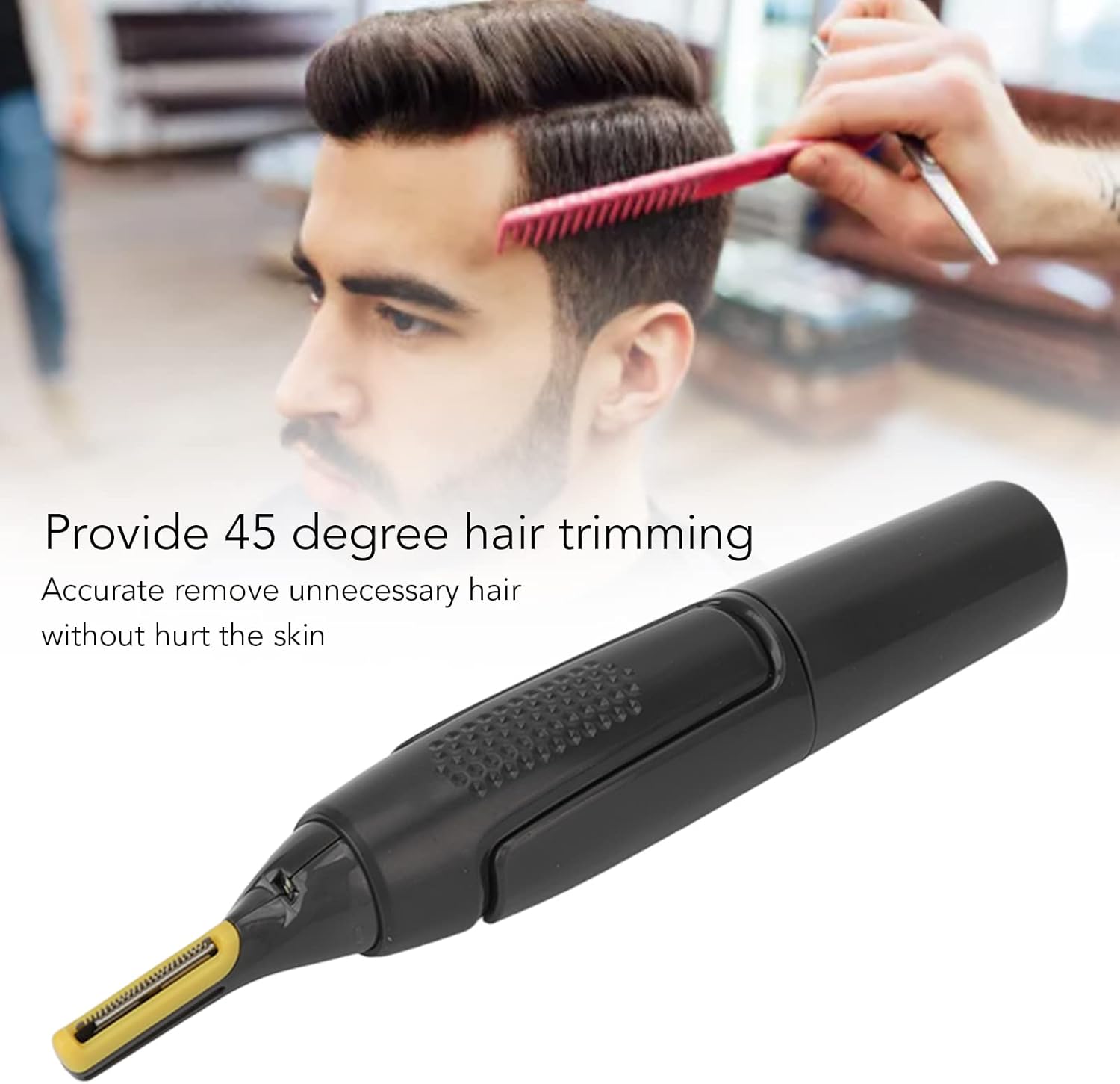 Tondeuse à poils de nez et d'oreilles : l'outil essentiel pour hommes soucieux de leur apparence Épilateur nasal et tondeuse à cheveux avec tête de coupe amovible et lavable pour un toilettage précis et efficace – Image 4