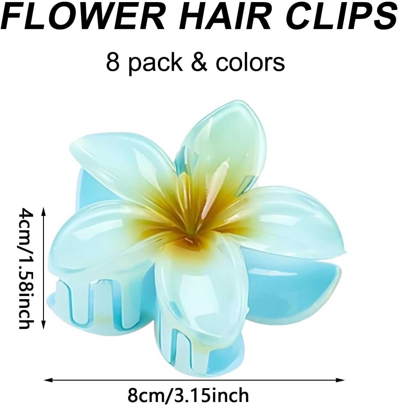 Pinces Antidérapantes en Fleur : 8 Couleurs Uniques – Image 2