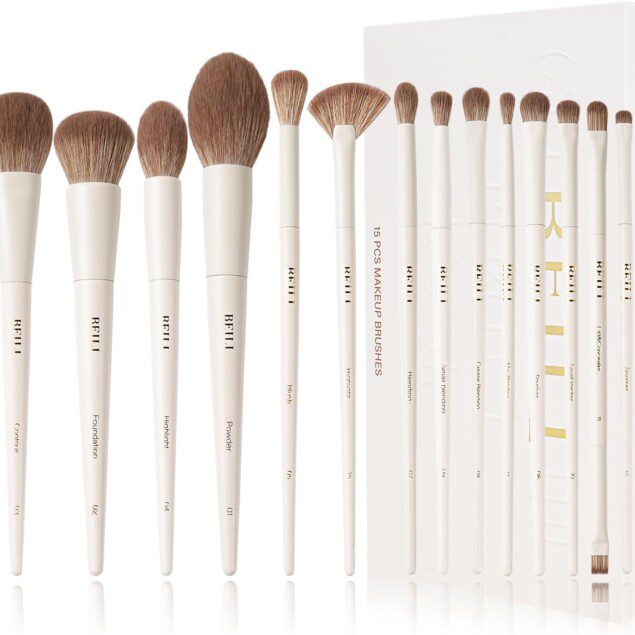Pinceaux de maquillage professionnels : set de 15 pièces pour les passionnées de beauté Découvrez l'art du maquillage avec ces pinceaux végétaliens, idéaux pour un teint parfait et des yeux sublimés