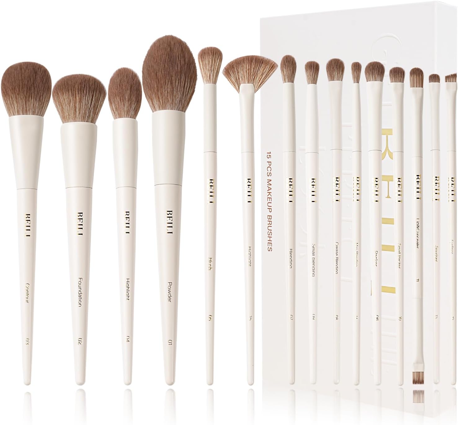 Pinceaux de maquillage professionnels : set de 15 pièces pour les passionnées de beauté Découvrez l'art du maquillage avec ces pinceaux végétaliens, idéaux pour un teint parfait et des yeux sublimés