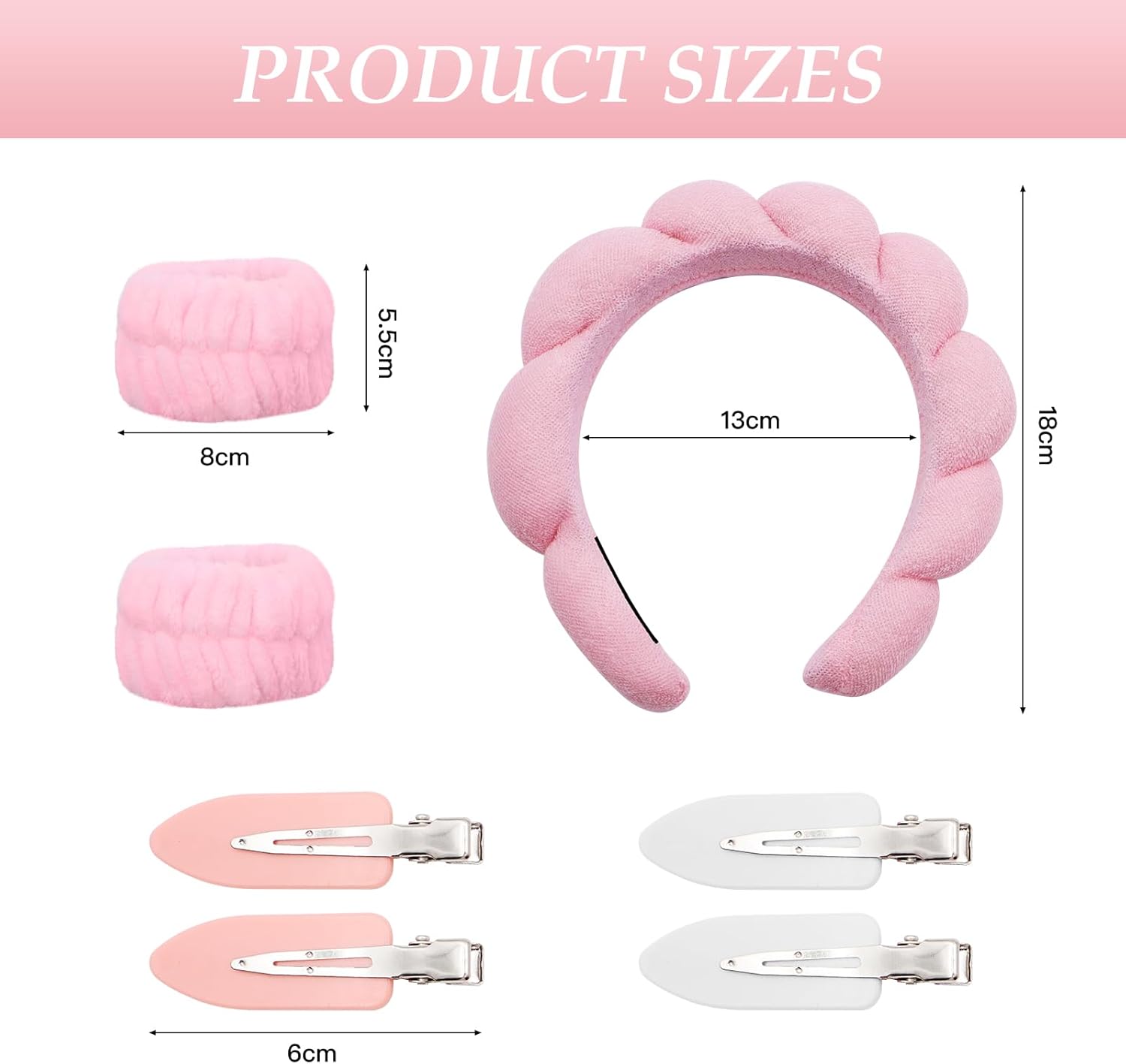 Set de bandeau et bracelet de lavage du visage : confort et élégance pour les femmes qui prennent soin de leur peau – Image 2
