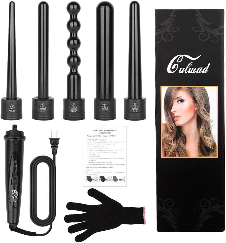 Culwad Fer à boucler 5 en 1 : kit de bigoudis multifonction pour des coiffures variées et élégantes – Image 8