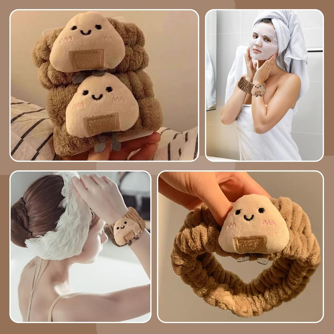 Bandeaux spa pour le visage : le set 3 pièces idéal pour le maquillage et les soins du visage – Image 5
